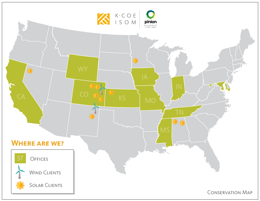 kcoe isom map of conservation projects